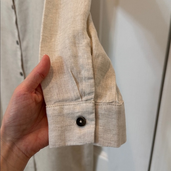 L'AGENCE Bella 3/4-Sleeve Linen Shirtdress Size Medium - Picture 6 of 9